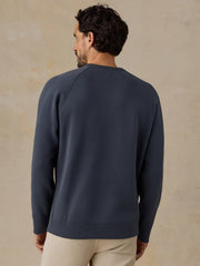Faherty x Parks Project Great Lakes High Standard Fleece Crewneck - Blue Nights