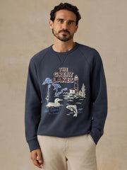 Faherty x Parks Project Great Lakes High Standard Fleece Crewneck - Blue Nights