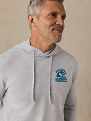 Faherty x Surfrider Sunwashed Organic Hoodie - Light Grey Heather
