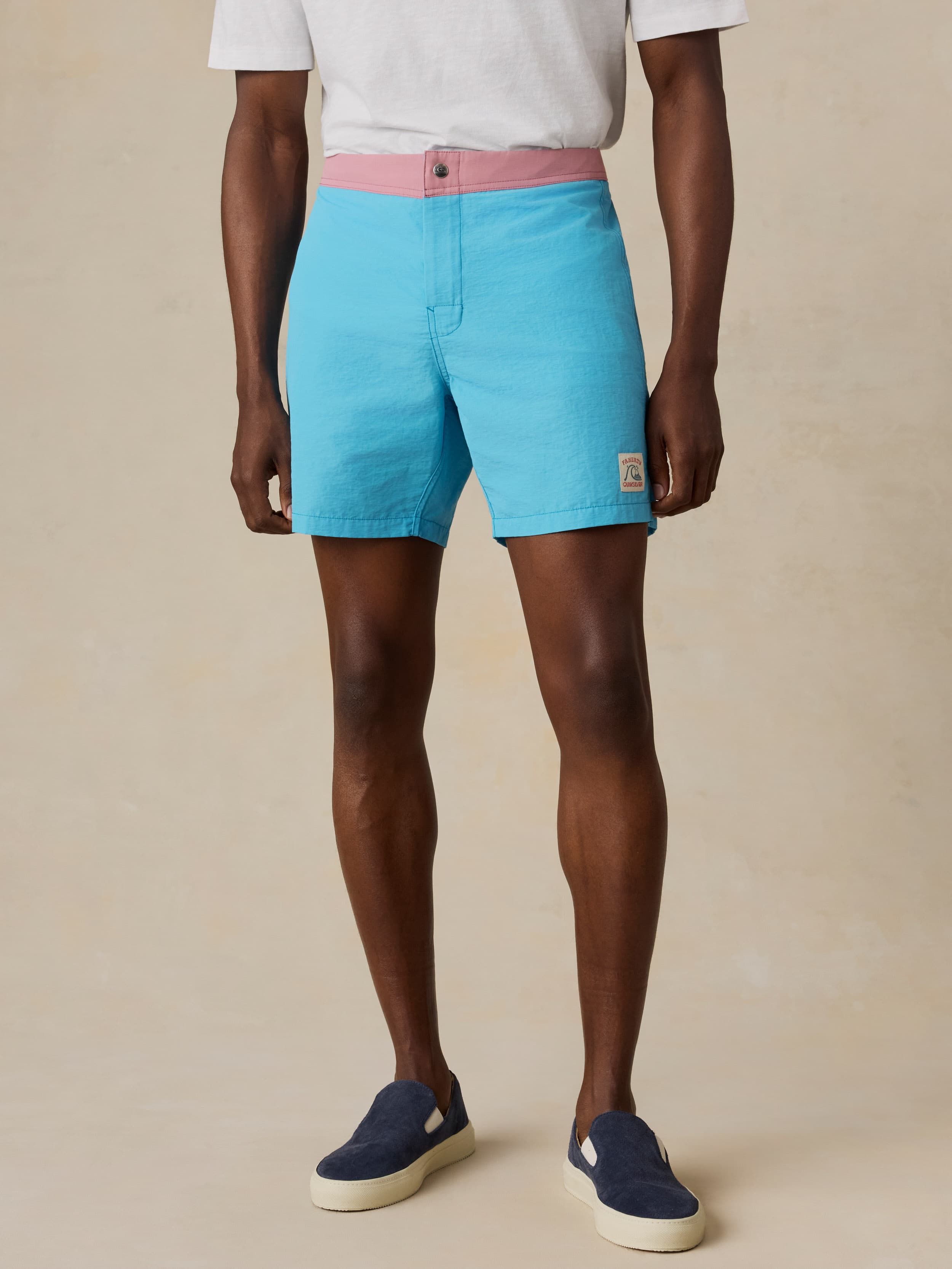 Faherty x Quiksilver Boardshort - Teal Sunrise Block