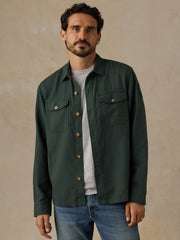 Faherty x Parks Project Tropic Surplus Shirt - Dark Pine