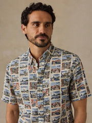 Faherty x Parks Project Short-Sleeve Breeze Shirt - Sand Parks Tile