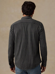 Coastline Knit Shirt - Charcoal Sage Check