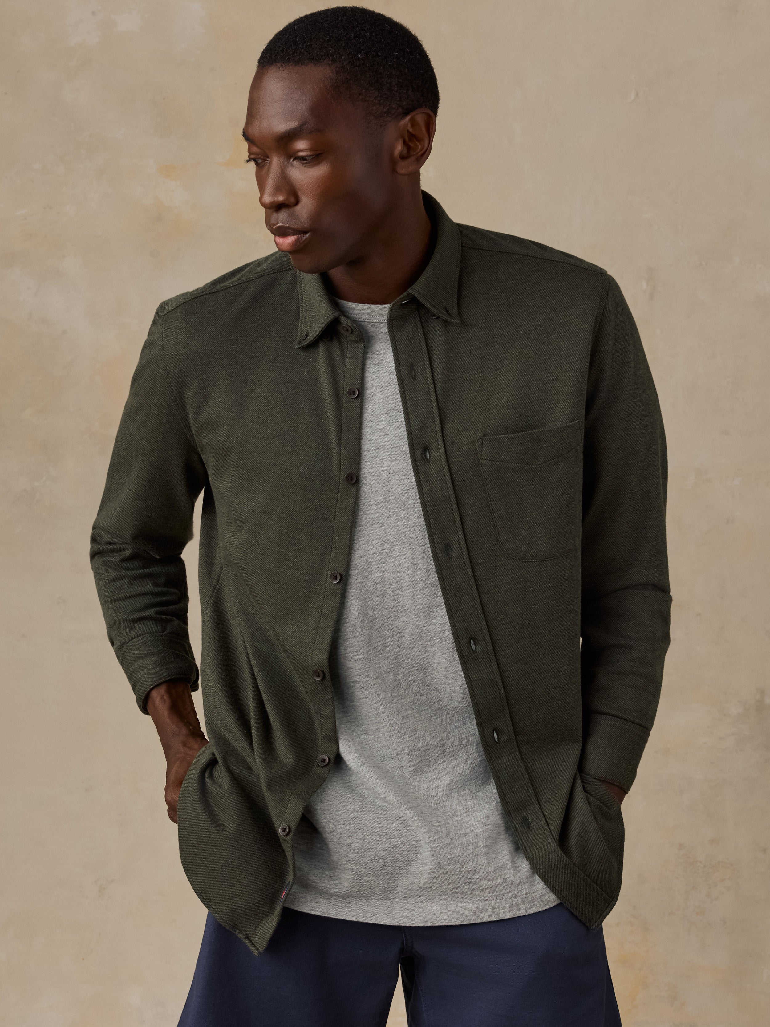 Coastline Knit Shirt - Forest Canyon Twill