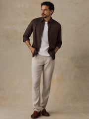 Coastline Knit Shirt - Brown Road Twill