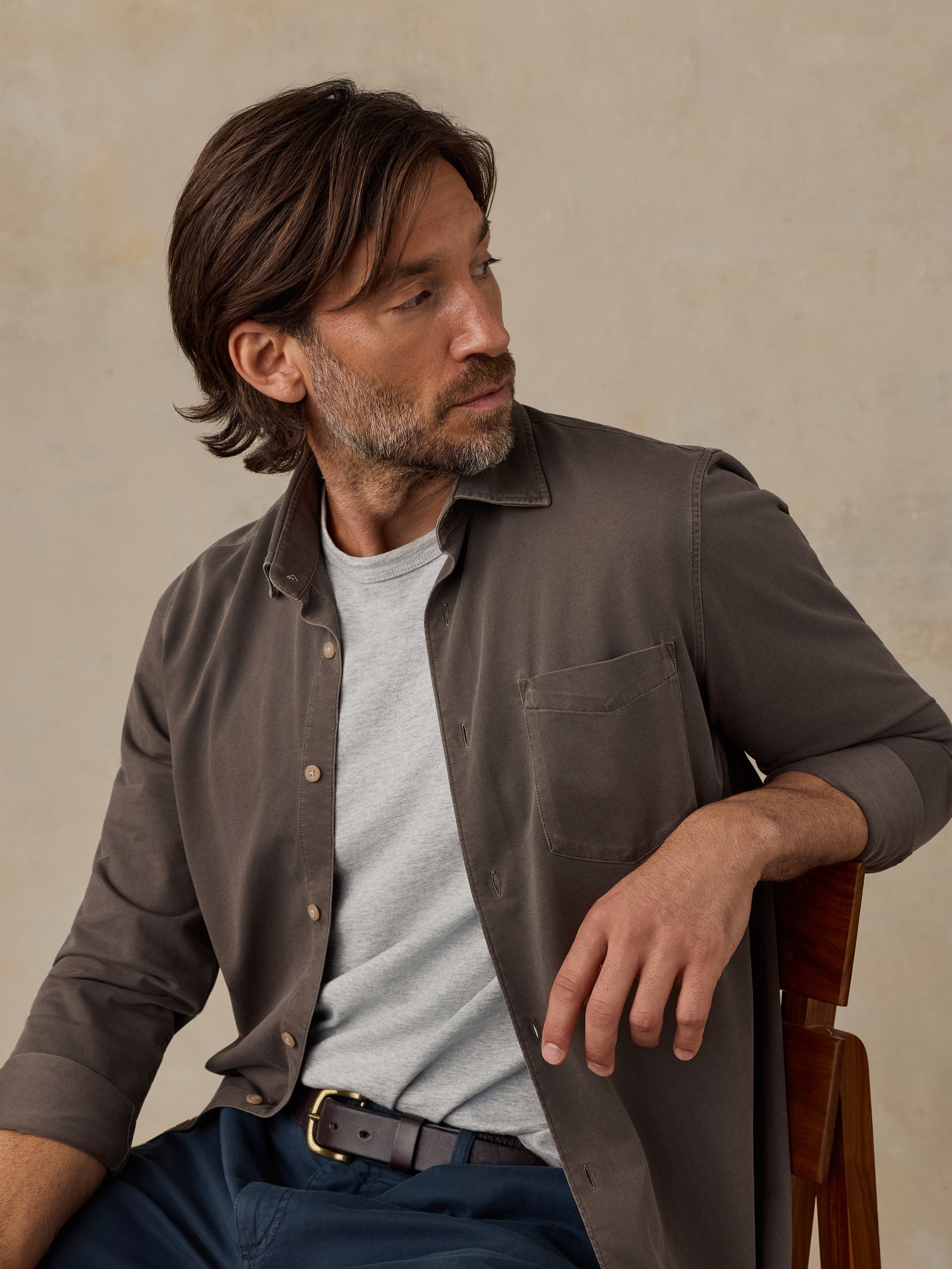 Costa Pique Shirt - Coast Brown