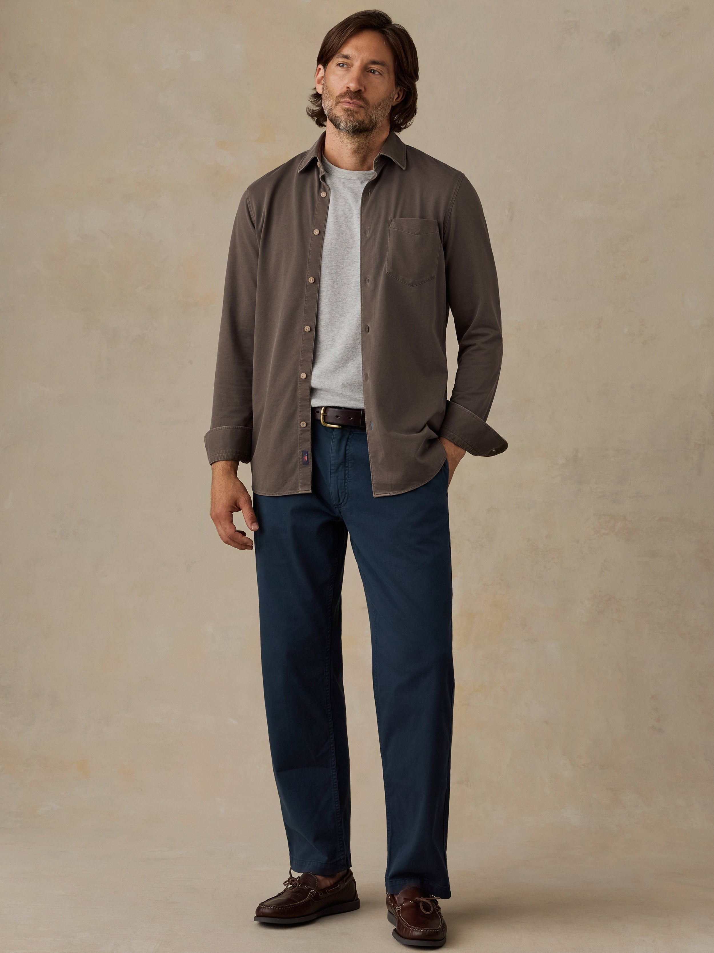 Costa Pique Shirt - Coast Brown