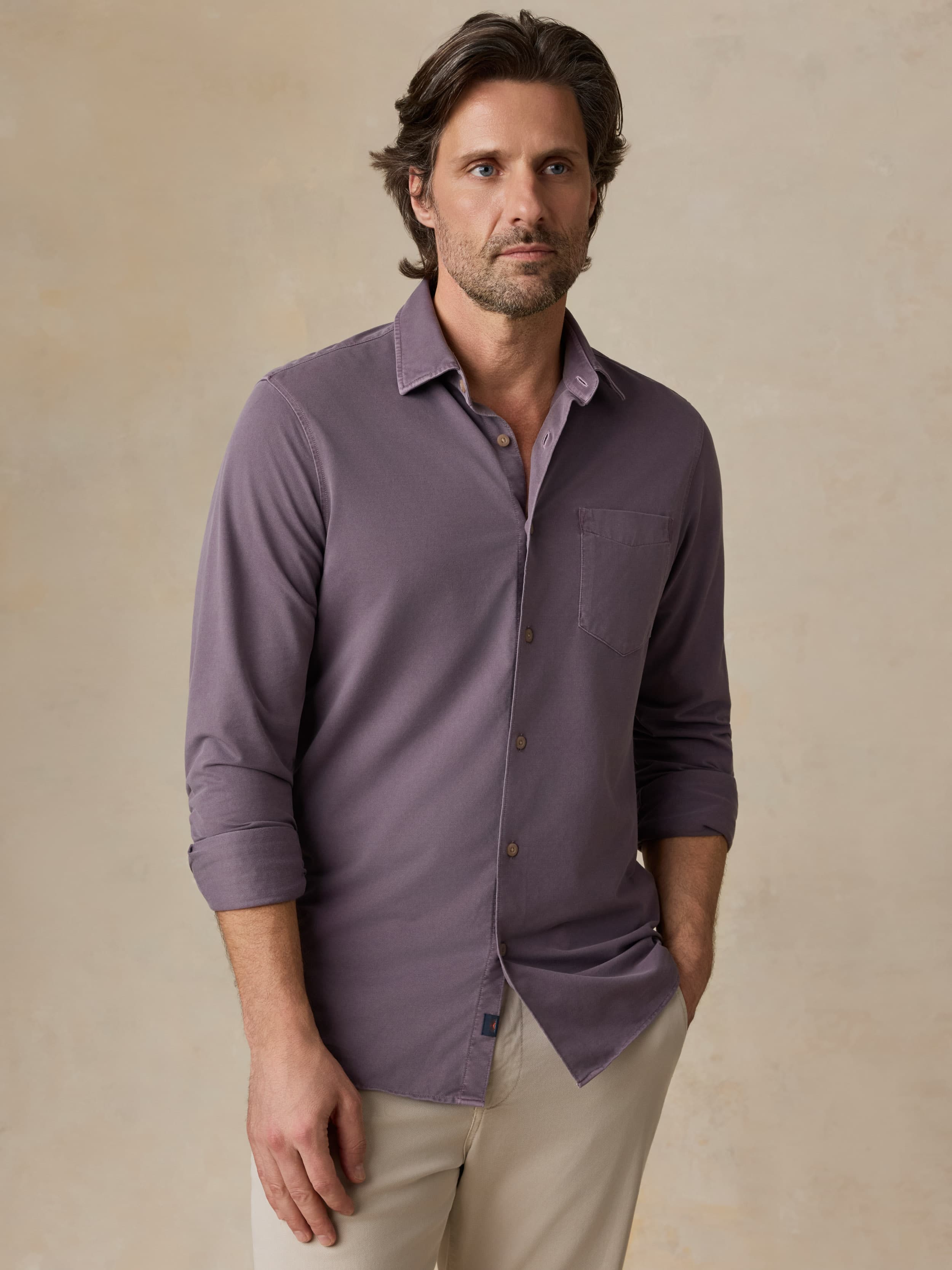 Costa Pique Shirt - Lilac Twilight
