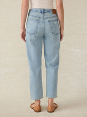 90S Crop Patchwork Jean - Heirloom Indigo Wash