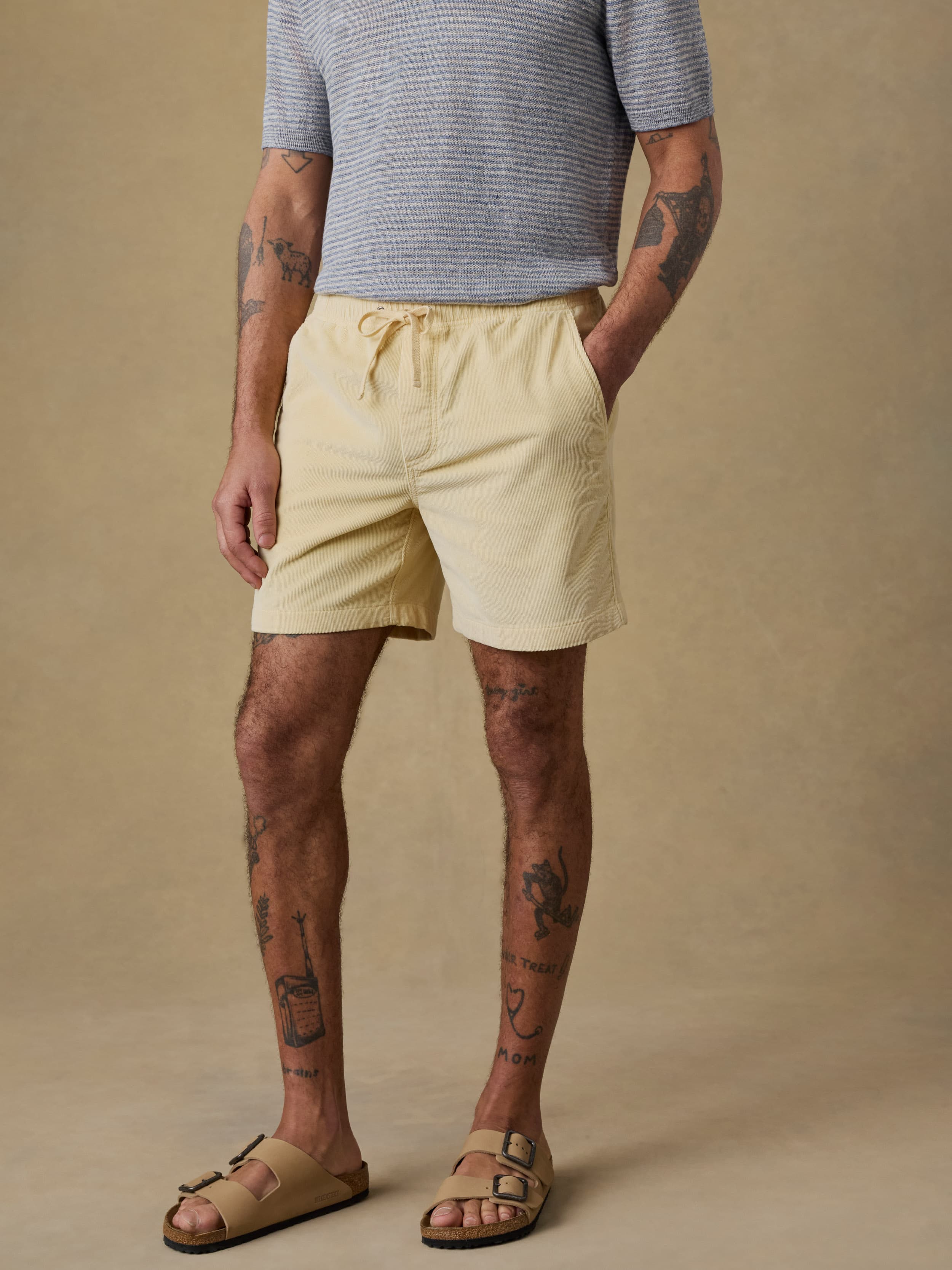 Essential Corduroy Short - Faded Sun