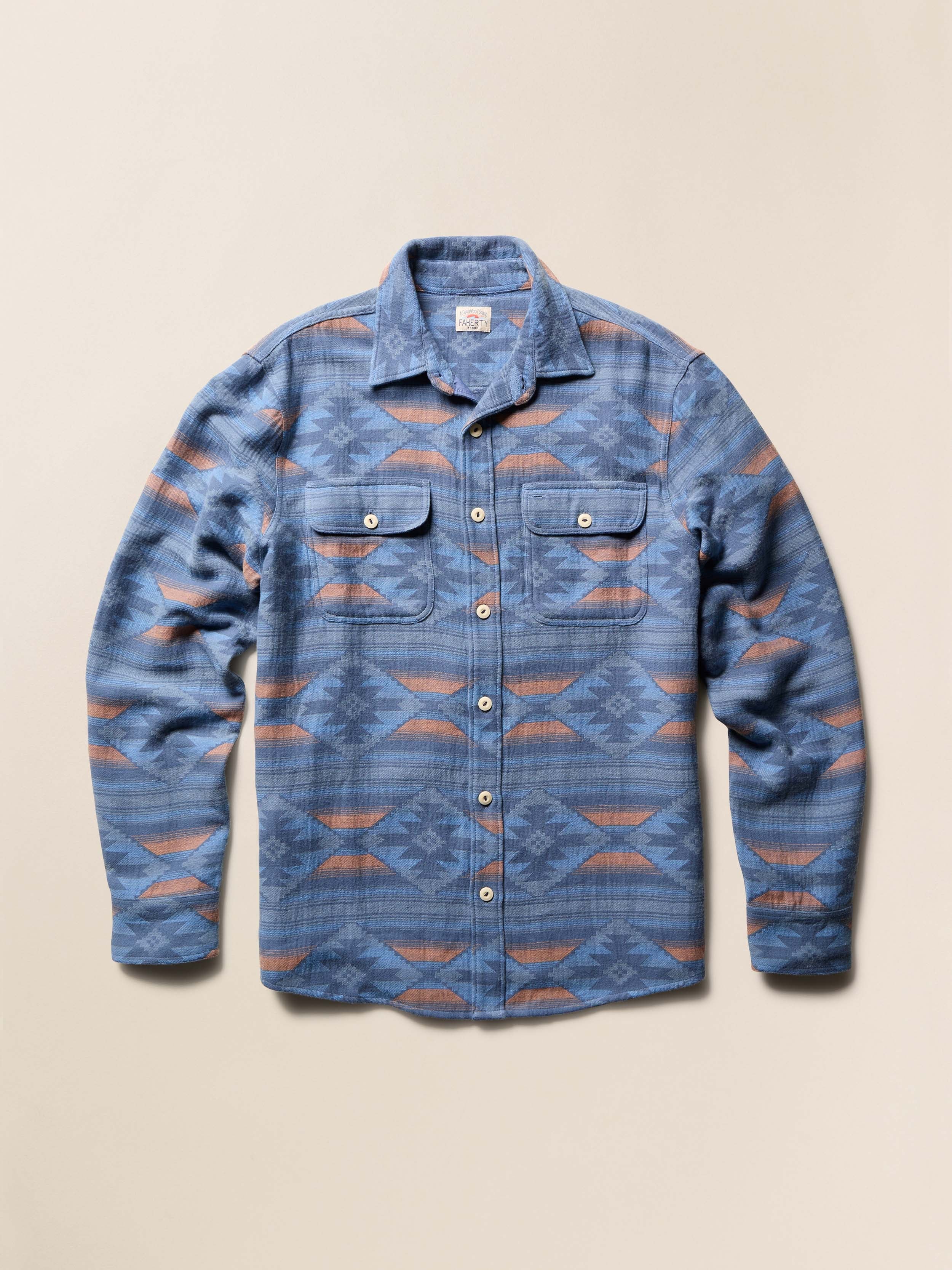 Doug Good Feather Canyon Overshirt - Blue Western Range