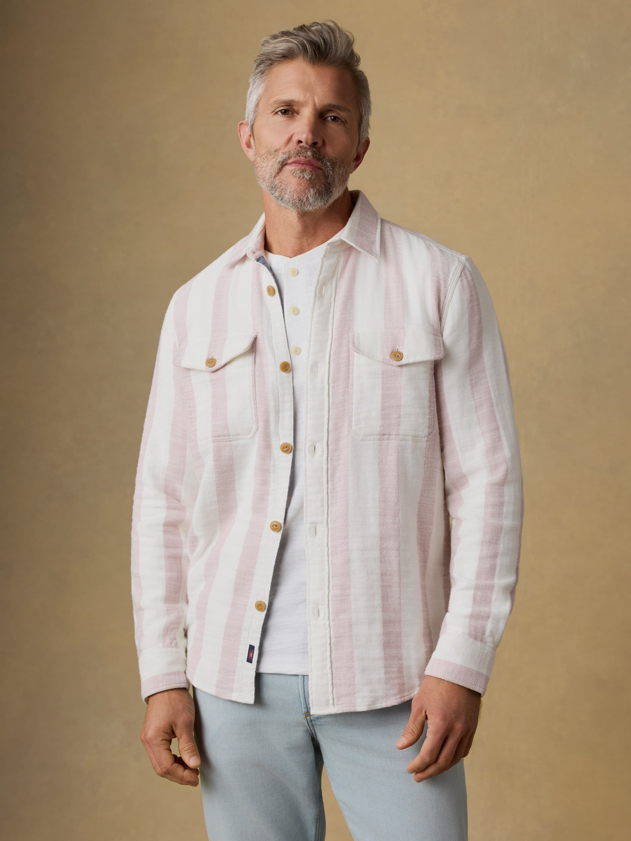 Belmar Workshirt - Sienna Cream Stripe