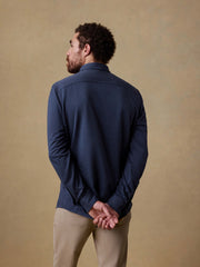 Coastline Knit Shirt - Ocean Heather Twill