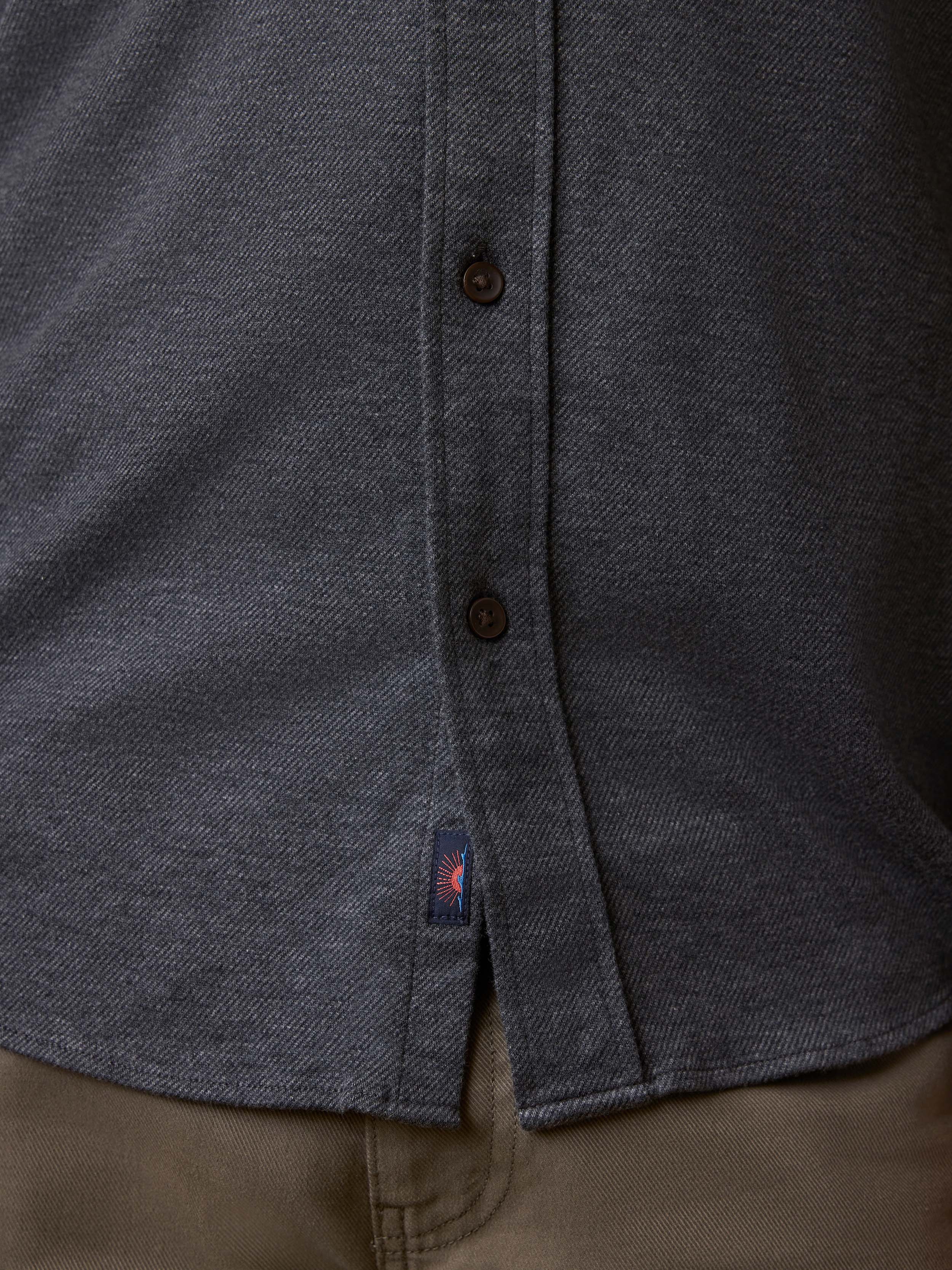 Coastline Knit Shirt - Charcoal Heather Twill