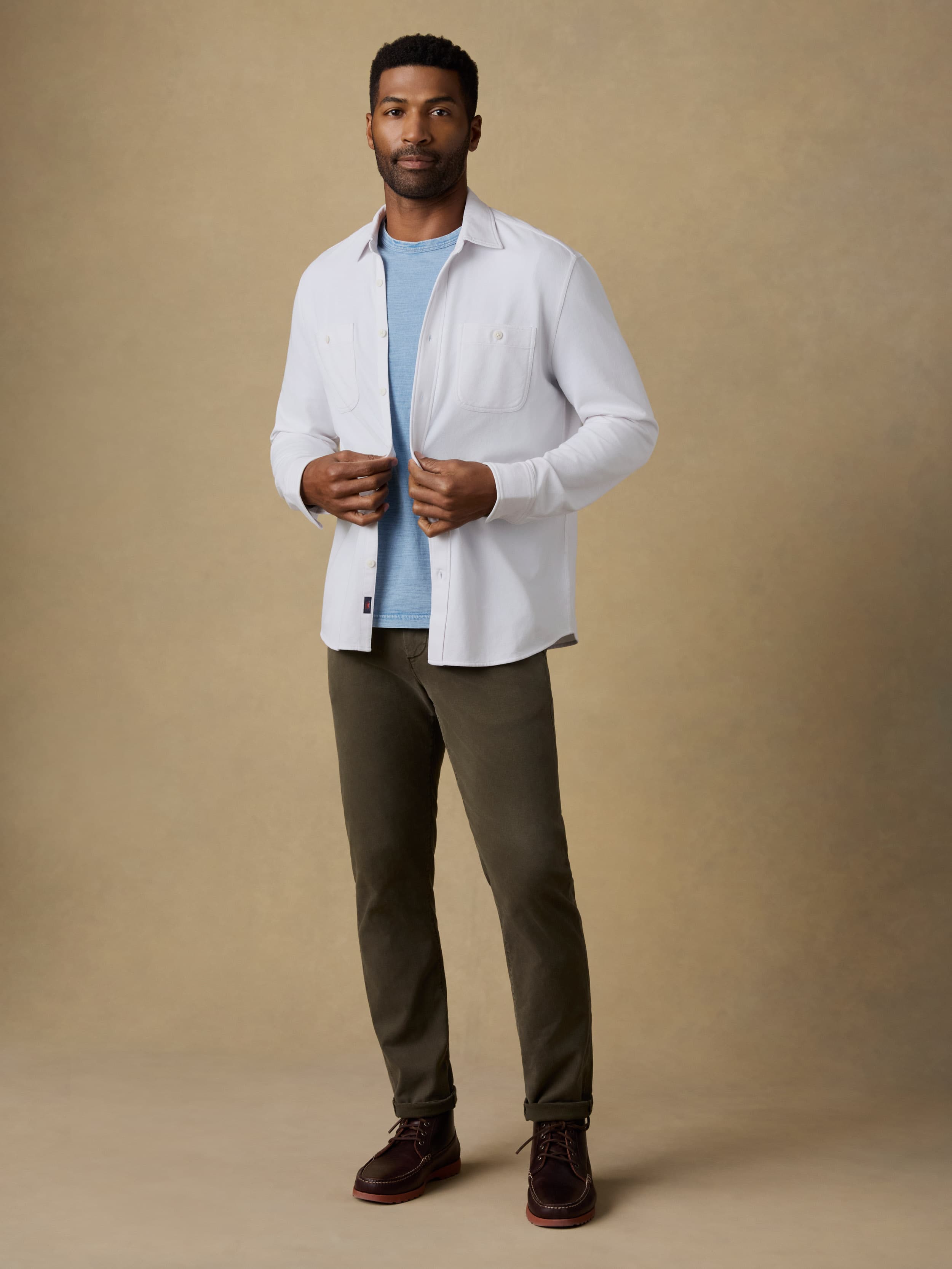 Field Knit Shirt - Pure White