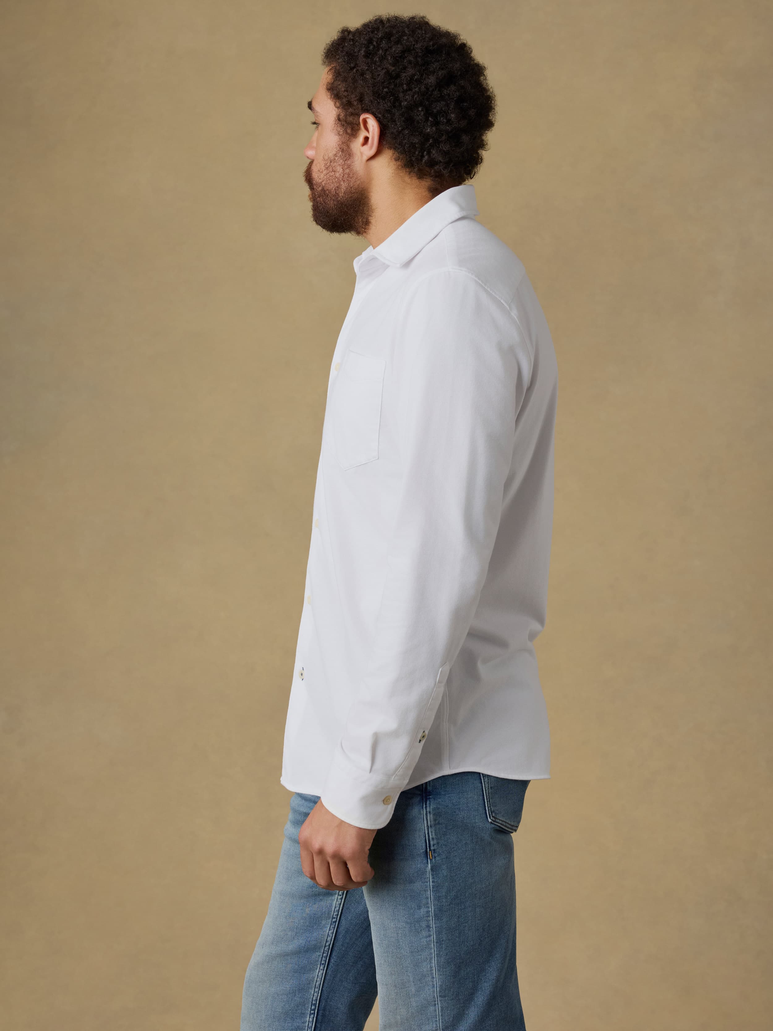 Costa Pique Shirt - Pure White