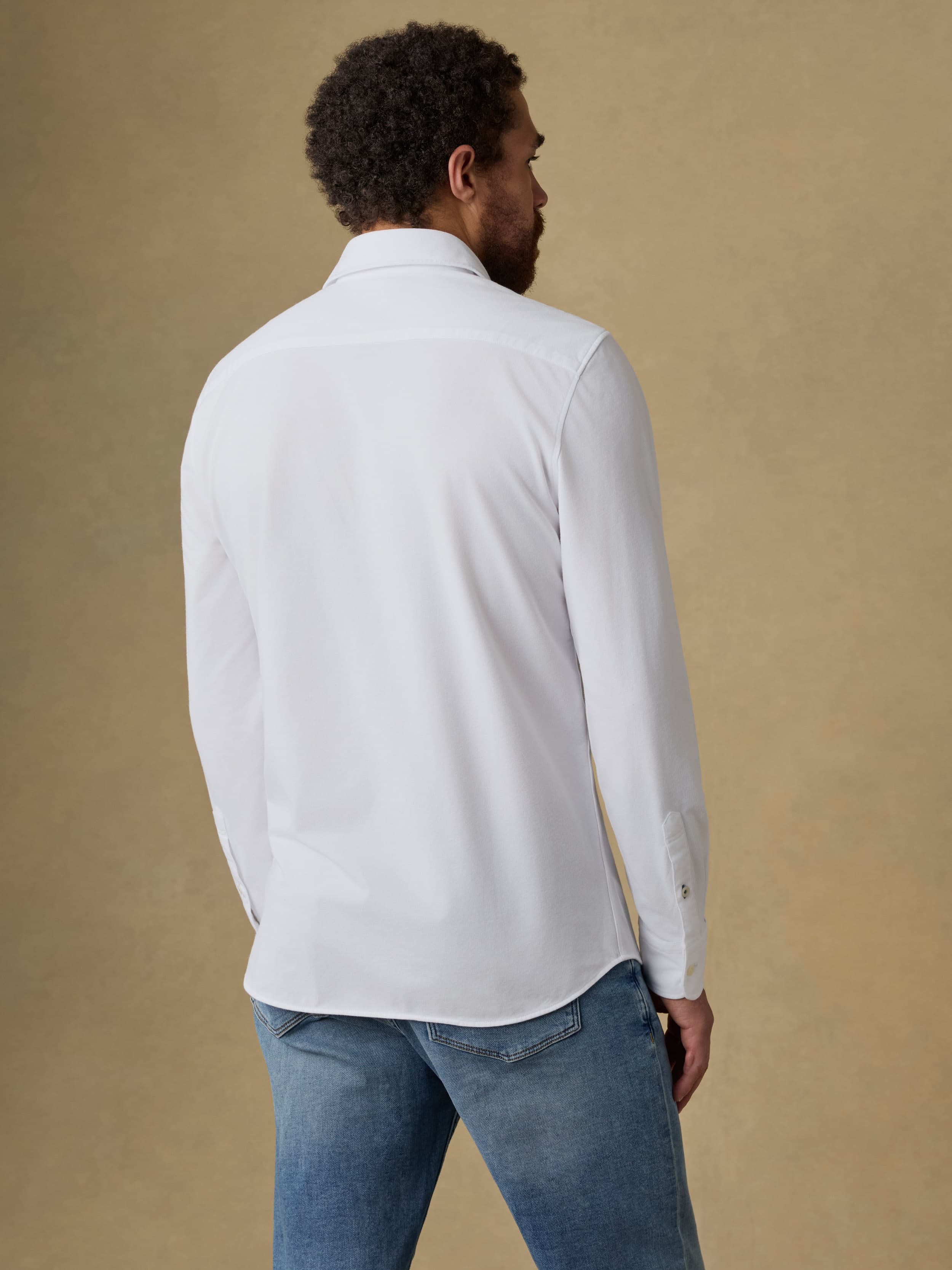 Costa Pique Shirt - Pure White