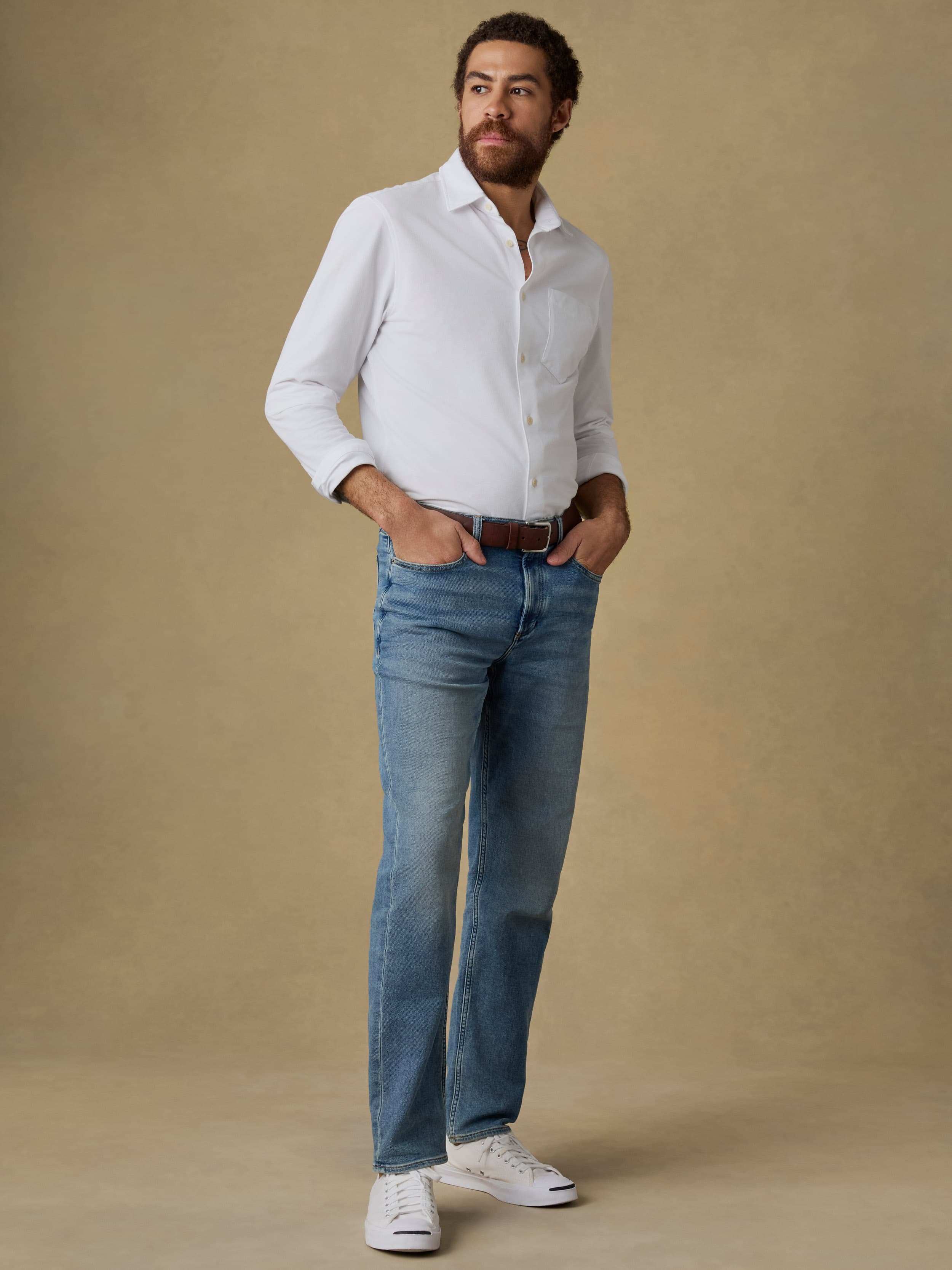 Costa Pique Shirt - Pure White