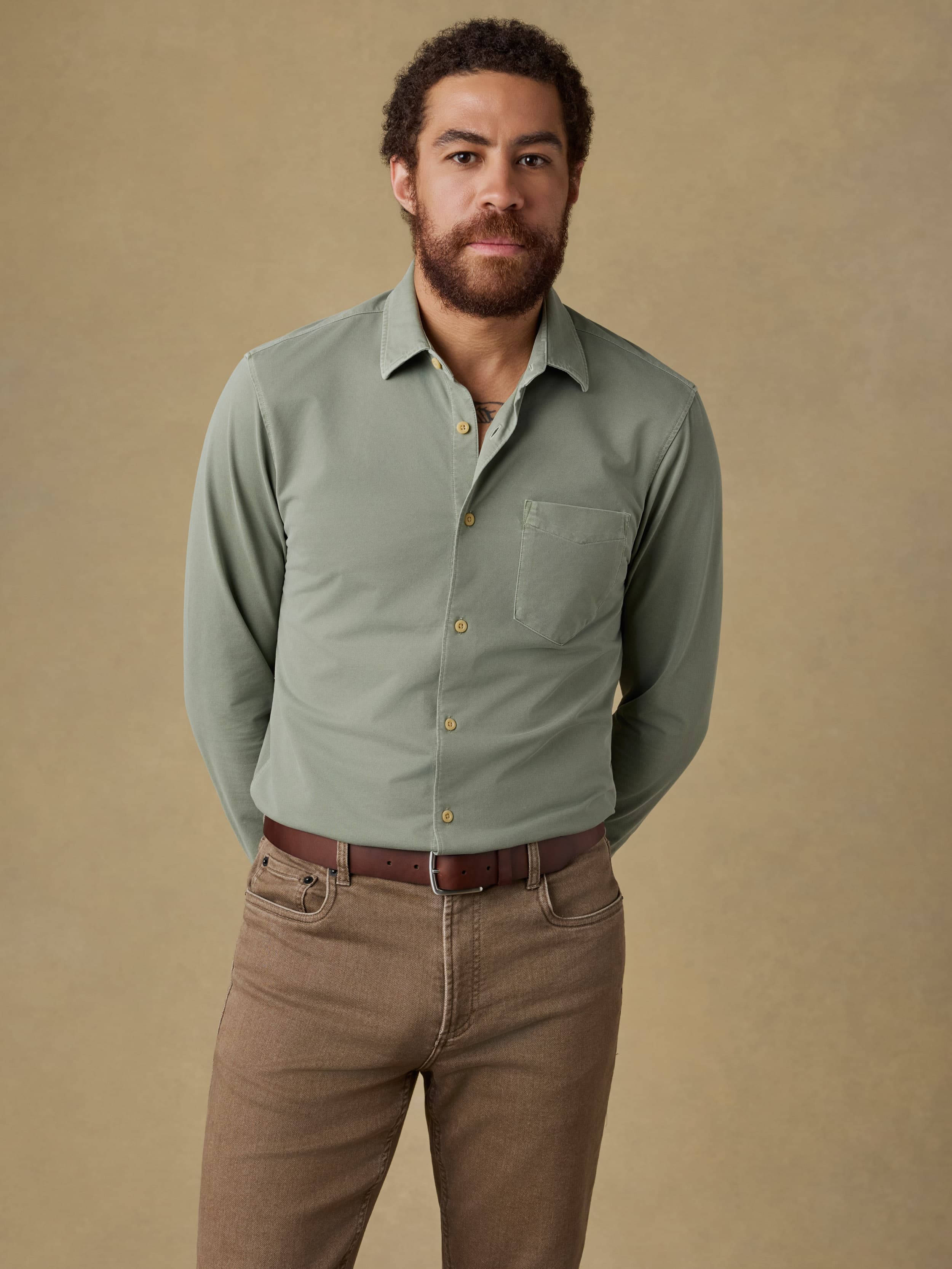 Costa Pique Shirt - Terrain Olive