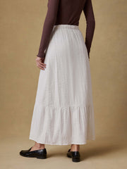 Dune Cotton Gauze Rees Skirt - White