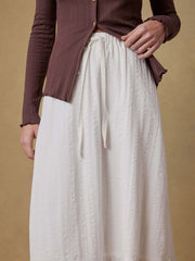 Dune Cotton Gauze Rees Skirt - White