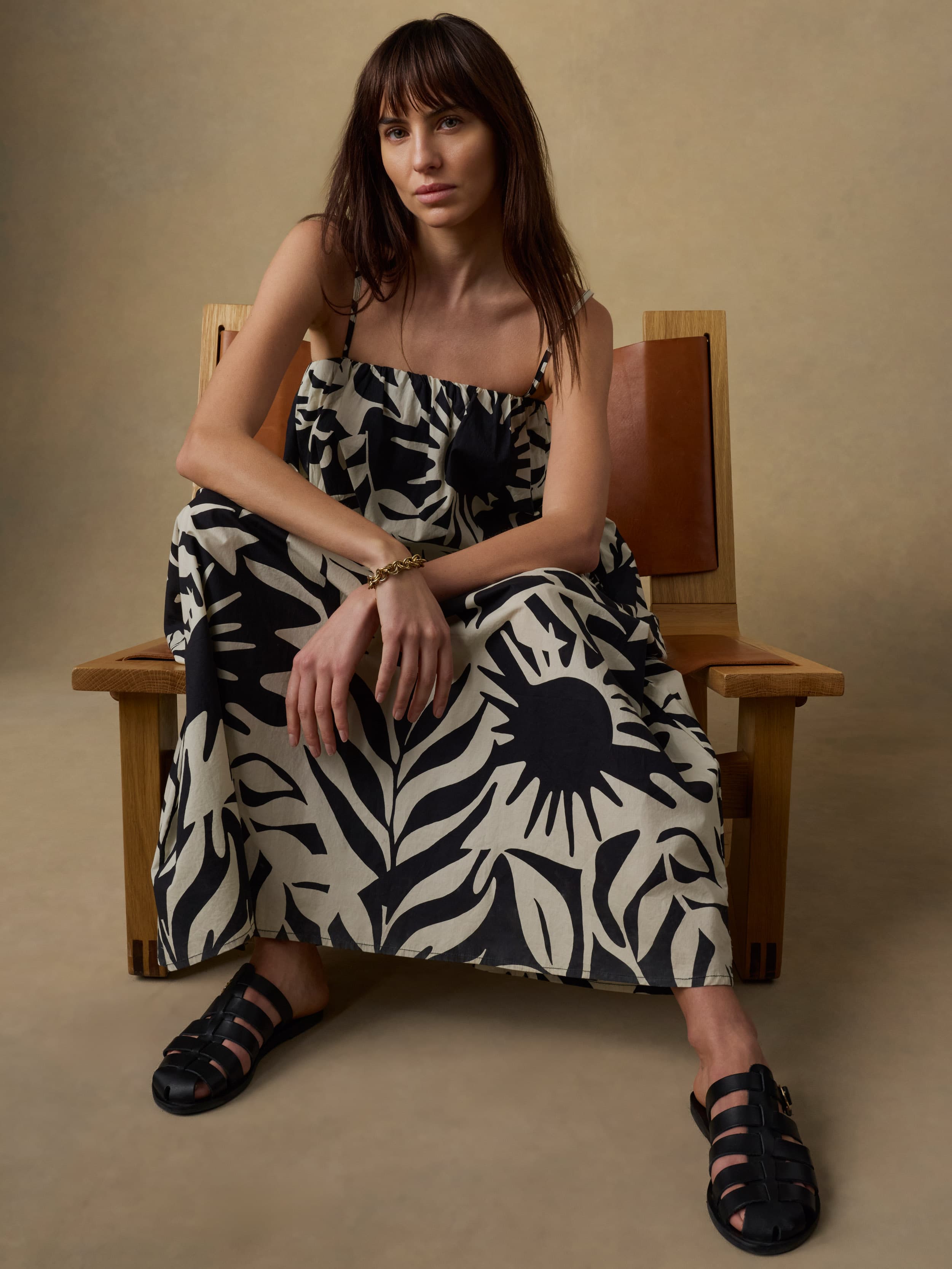 Coastal Poplin Kaua Dress - Garden Sonata
