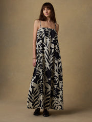 Coastal Poplin Kaua Dress - Garden Sonata