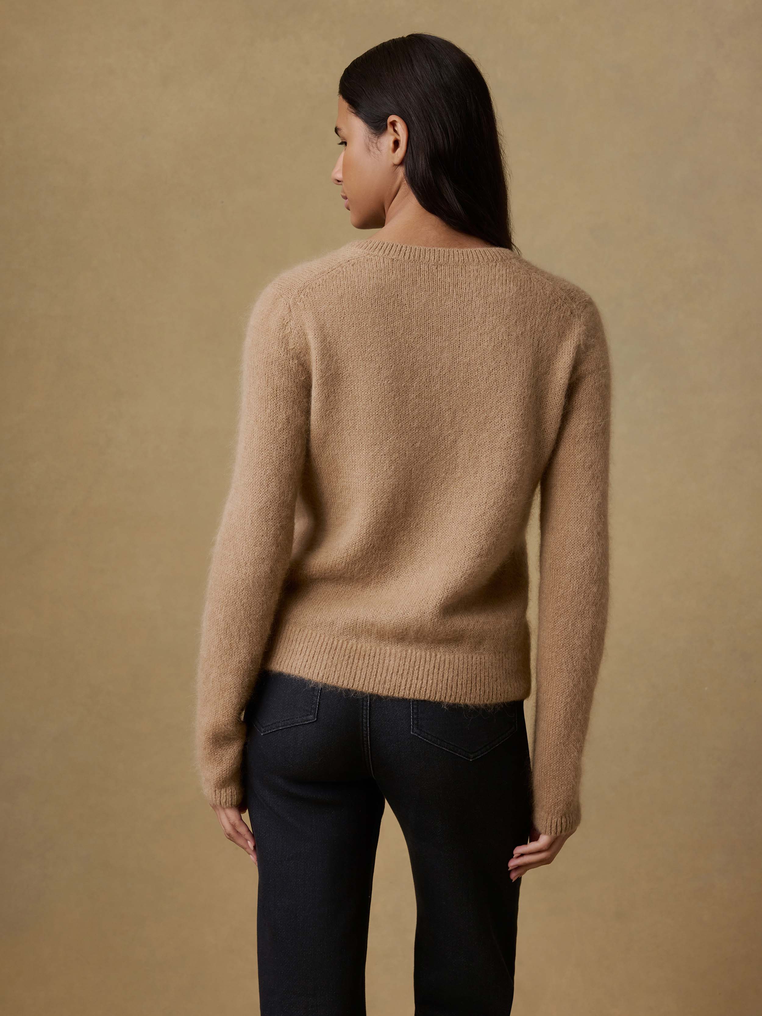 Apres Alpaca Long-Sleeve Cardigan - Oatmeal