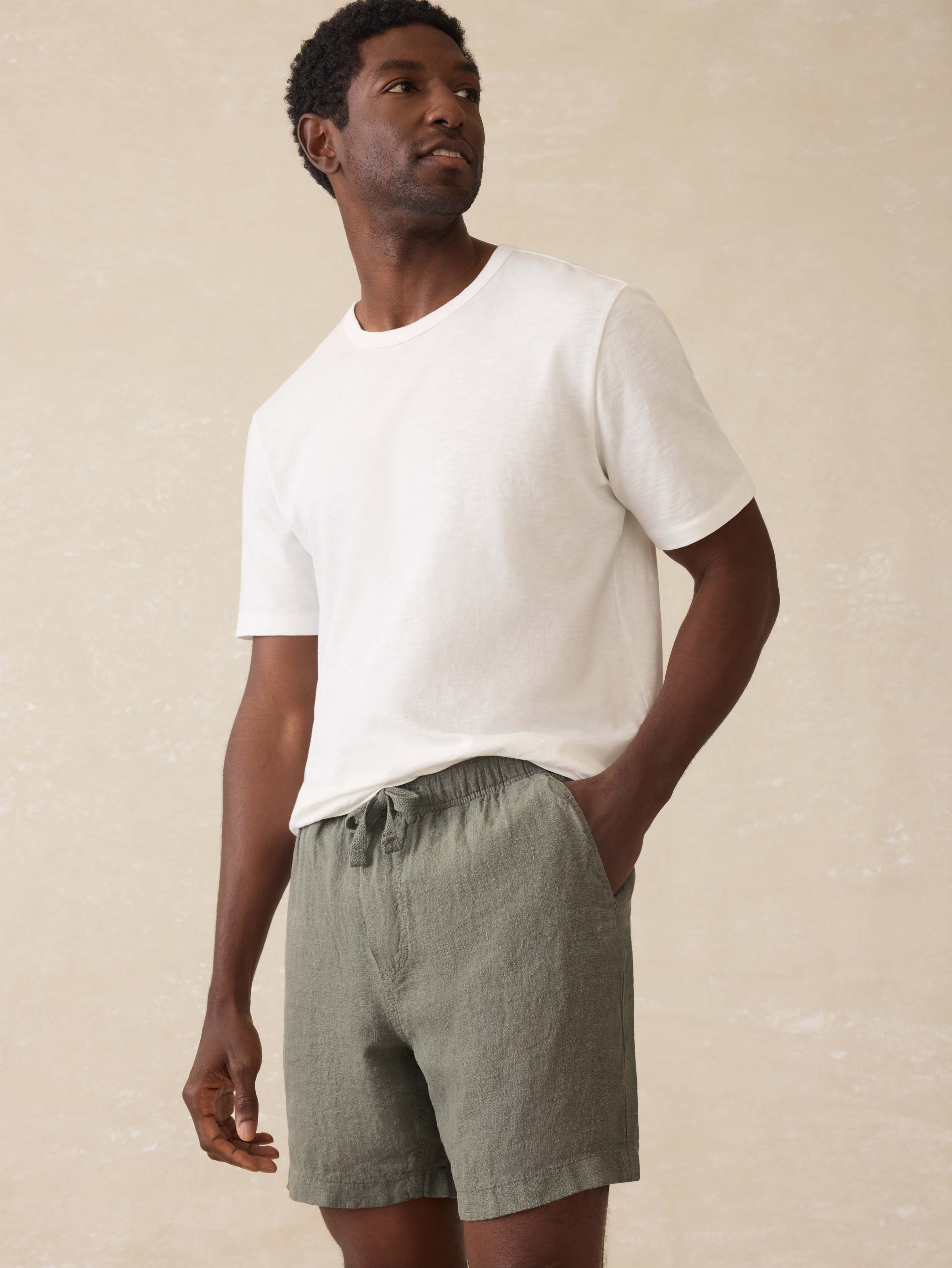 Essential Linen Short (6.5") - Spruce