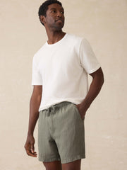 Essential Linen Short (6.5") - Spruce