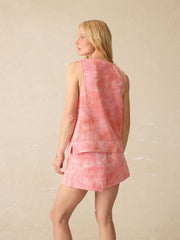 Dune Cotton Gauze Sleevless Popover - Coral Skies Tie Dye