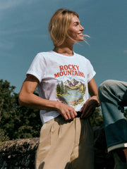 Faherty x Parks Project Rocky Mountains Sunwashed Regenerative Tee - White