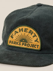 Faherty x Parks Project Pinch Front Cord Hat - Olive