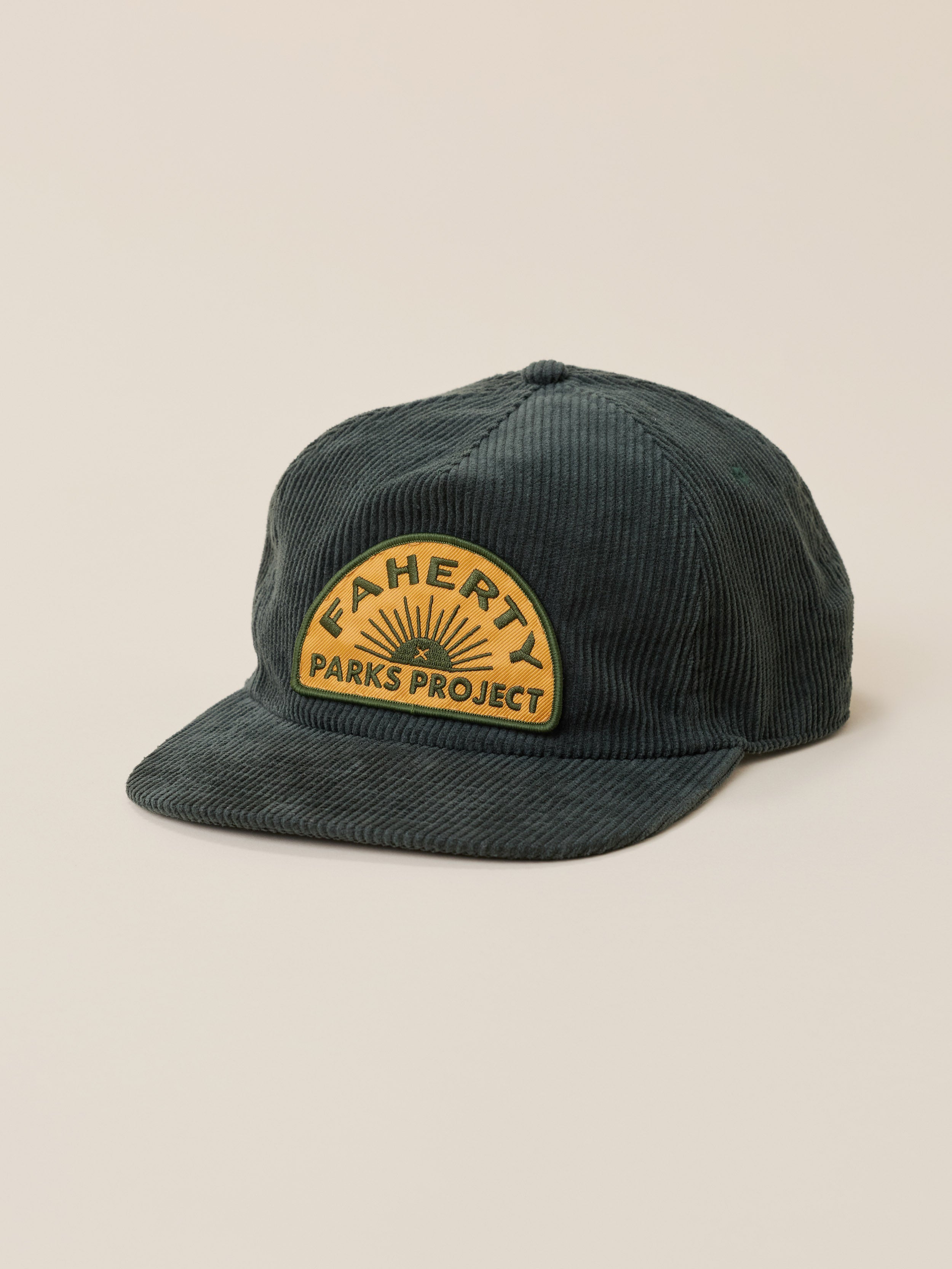 Faherty x Parks Project Pinch Front Cord Hat - Olive