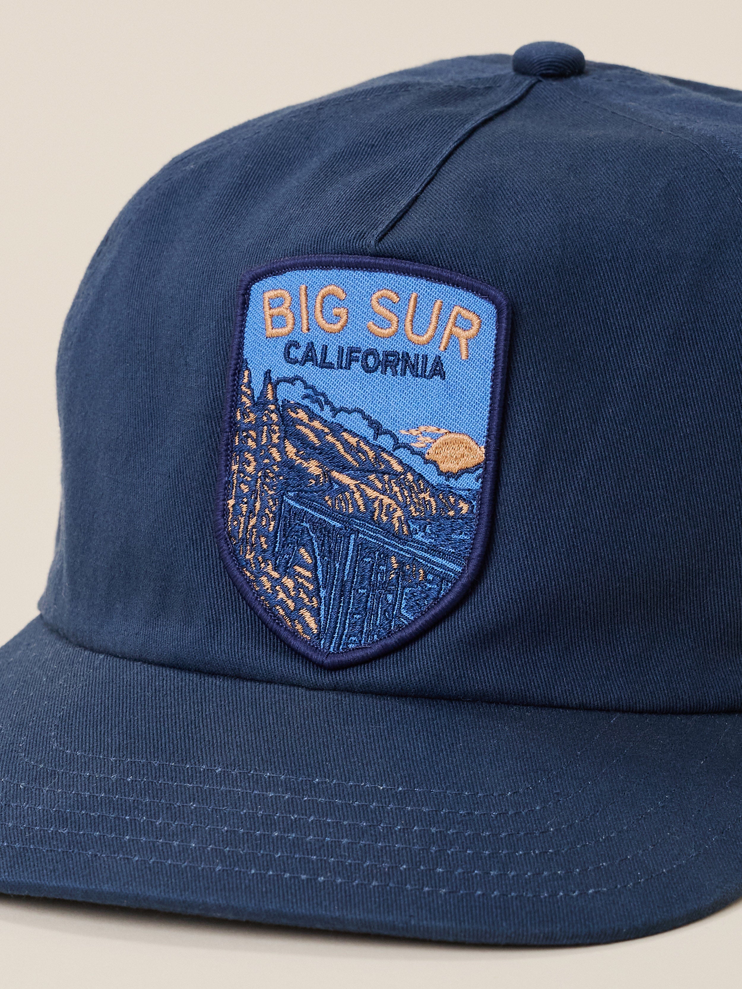 Faherty x Parks Project Big Sur Pinch Front Twill Hat - Navy