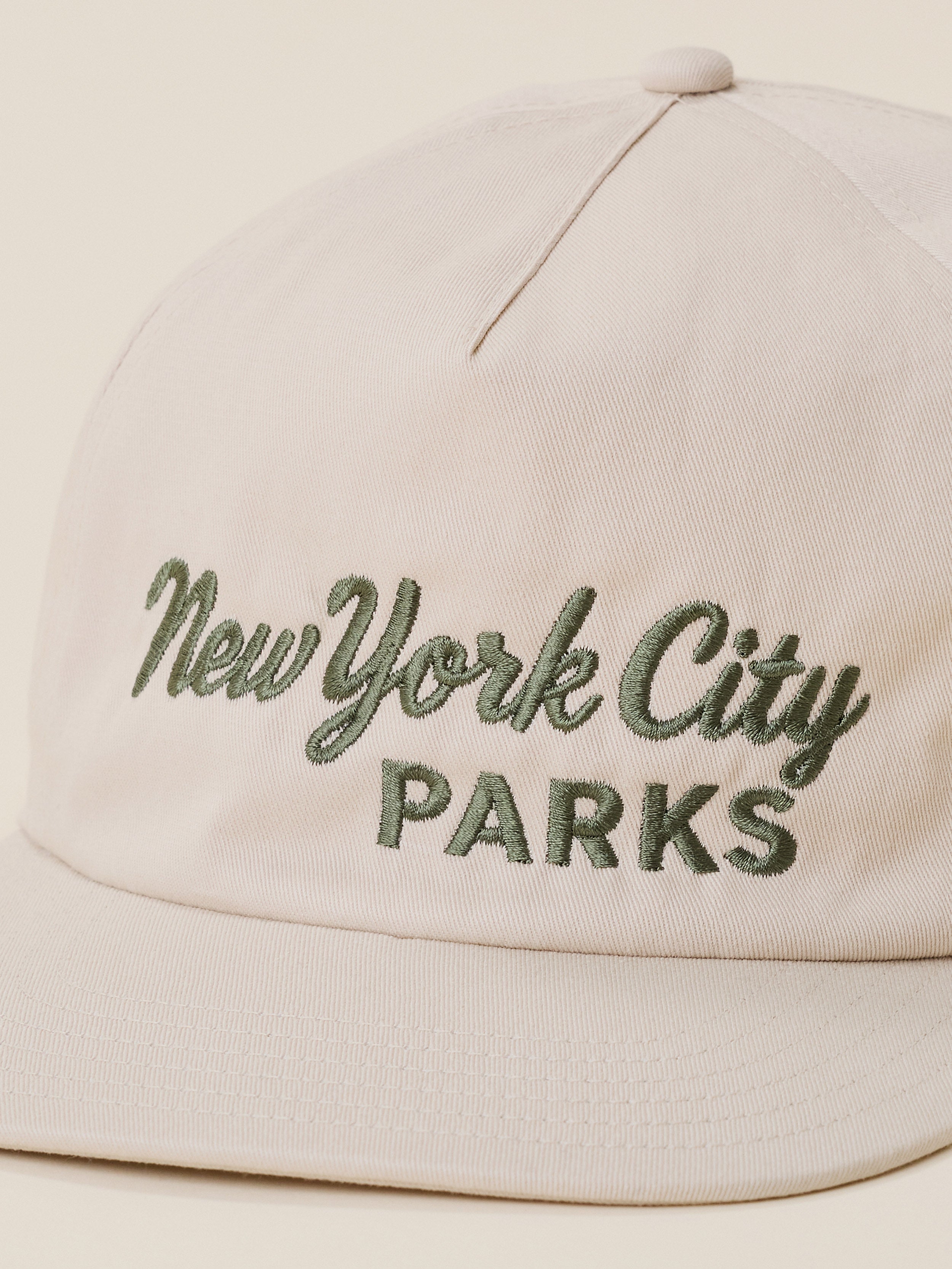 Faherty x Parks Project NYC Parks Pinch Front Twill Hat - Khaki