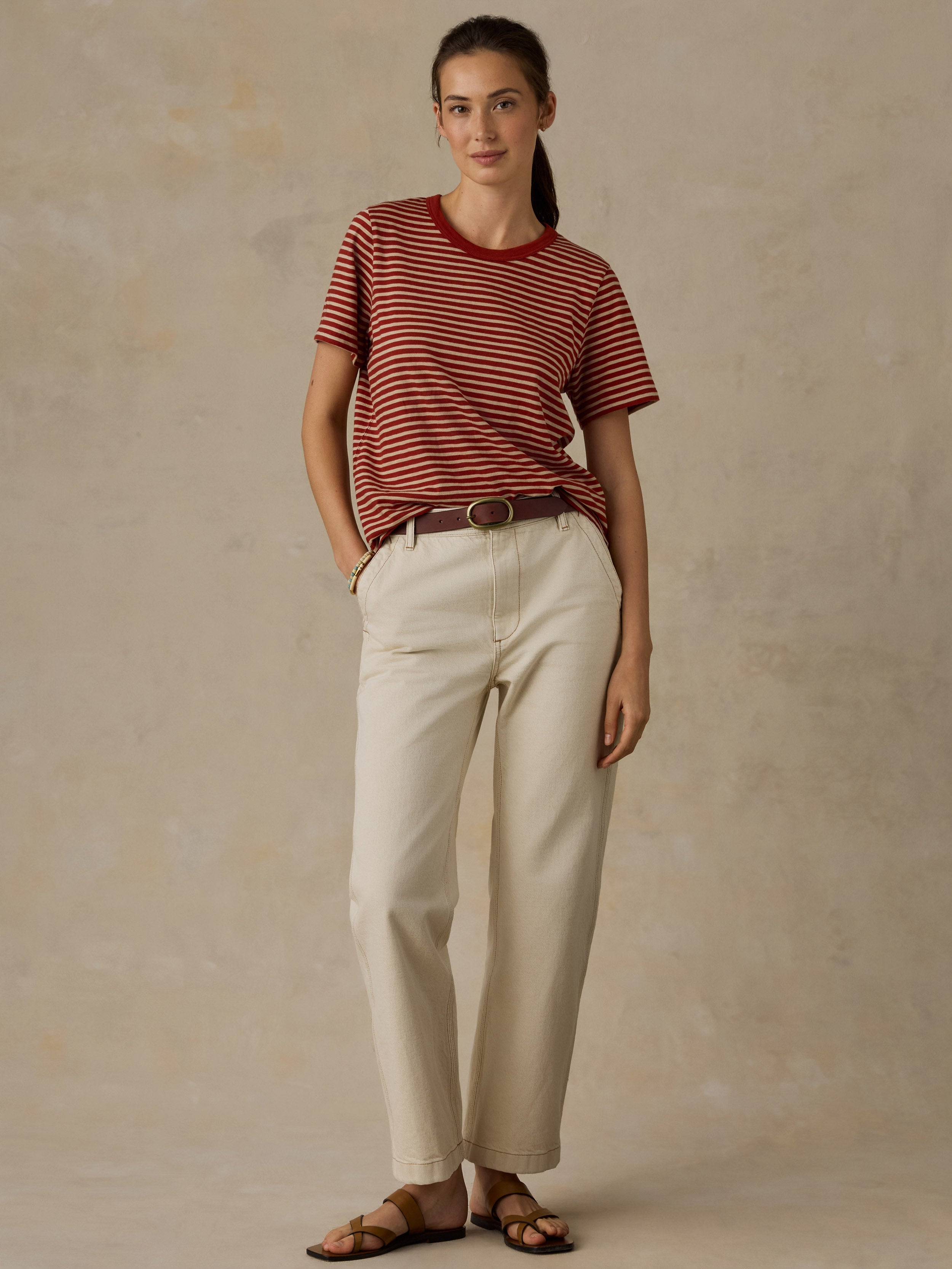 Driftwood Denim Pant - Almond Milk