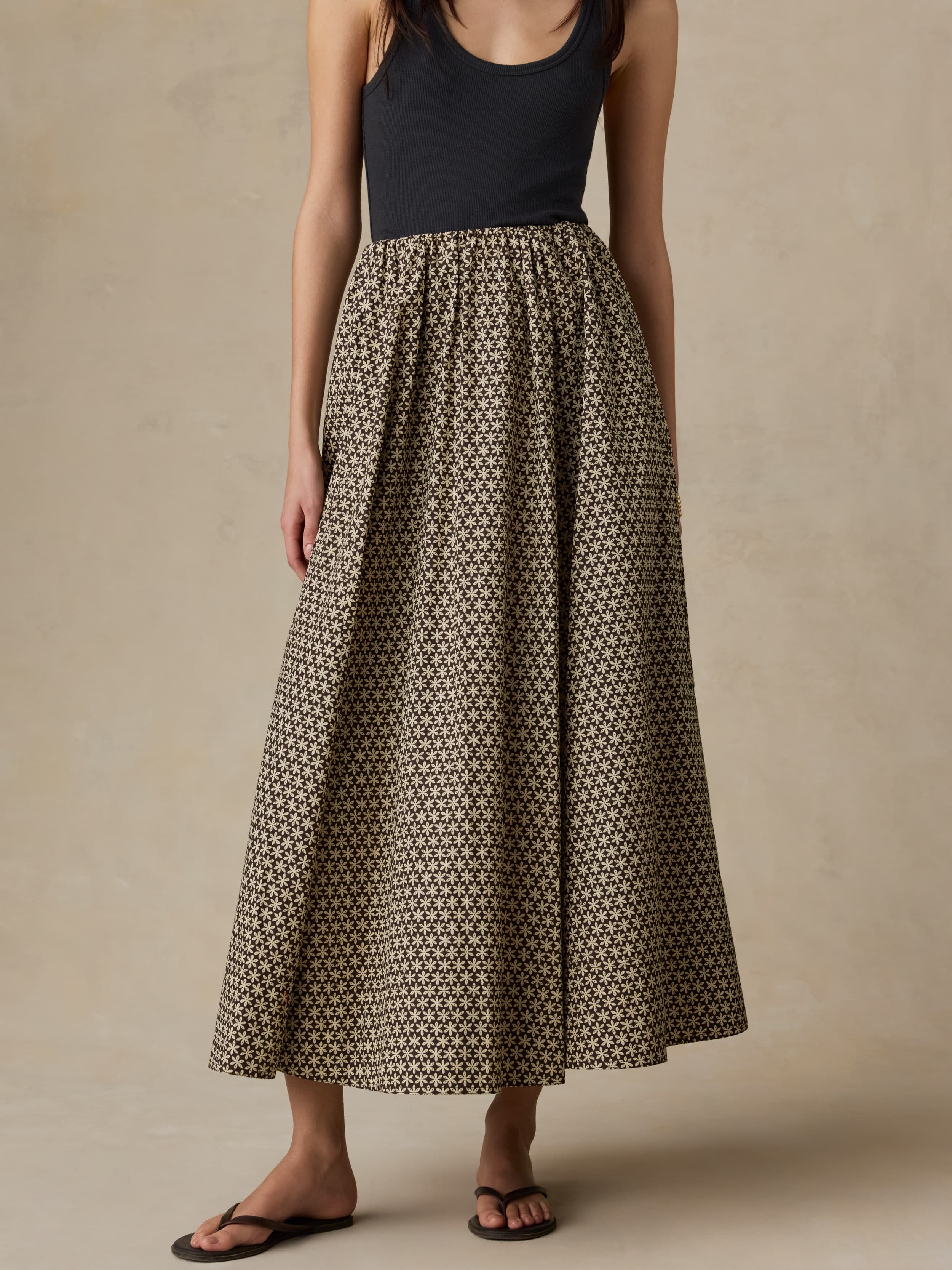 Coastal Poplin Nera Skirt - Bloom Trail Floral