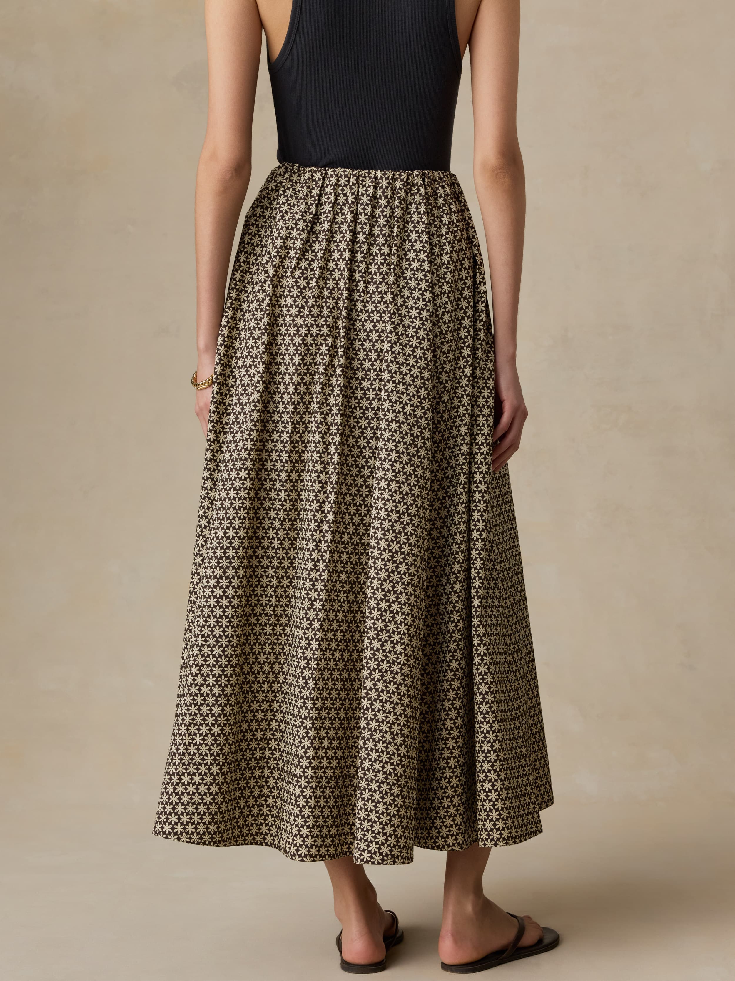 Coastal Poplin Nera Skirt - Bloom Trail Floral