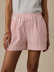 Coastal Poplin Boxer Short - Summer Sail Stripe