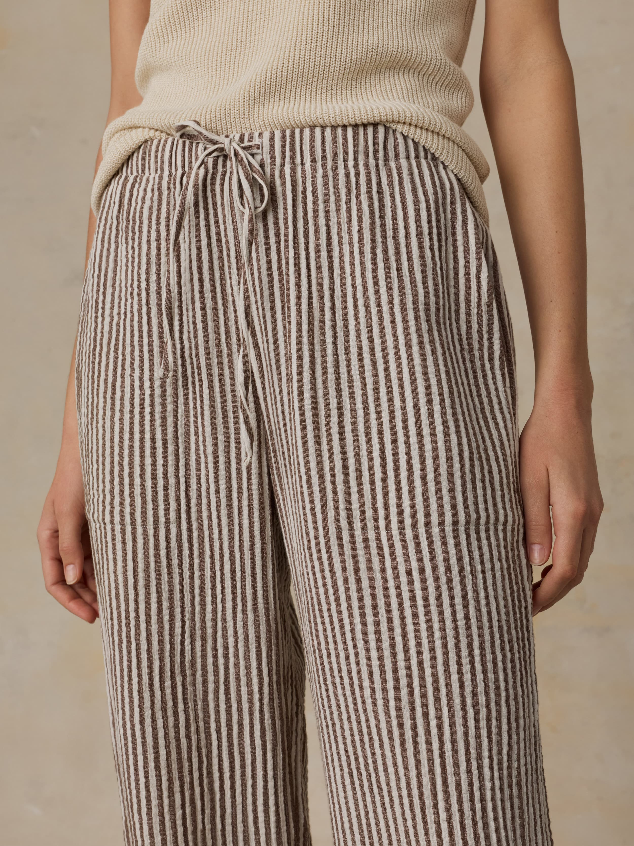 Dune Cotton Gauze Laidback Pant - Mocha Mist