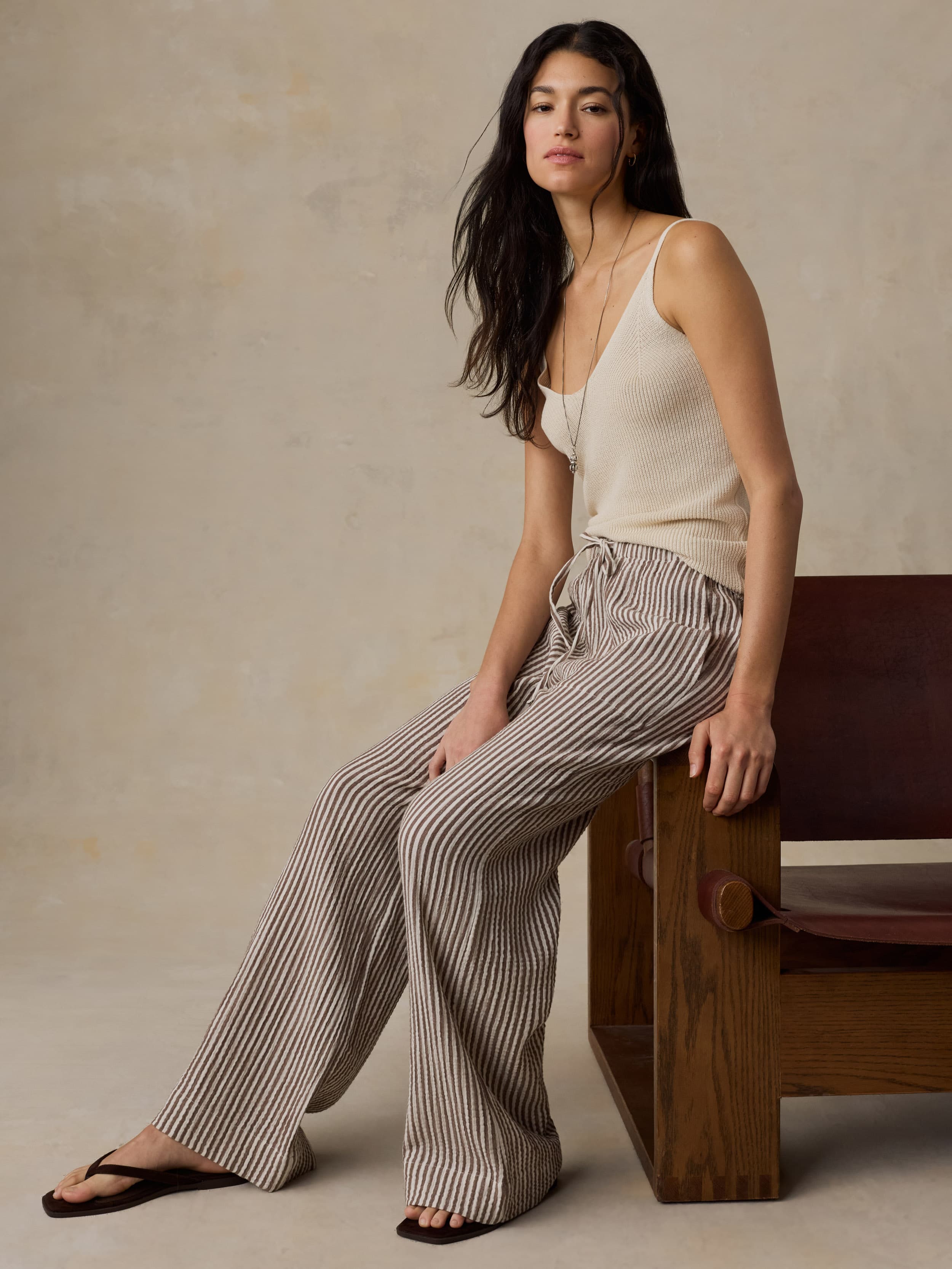 Dune Cotton Gauze Laidback Pant - Mocha Mist