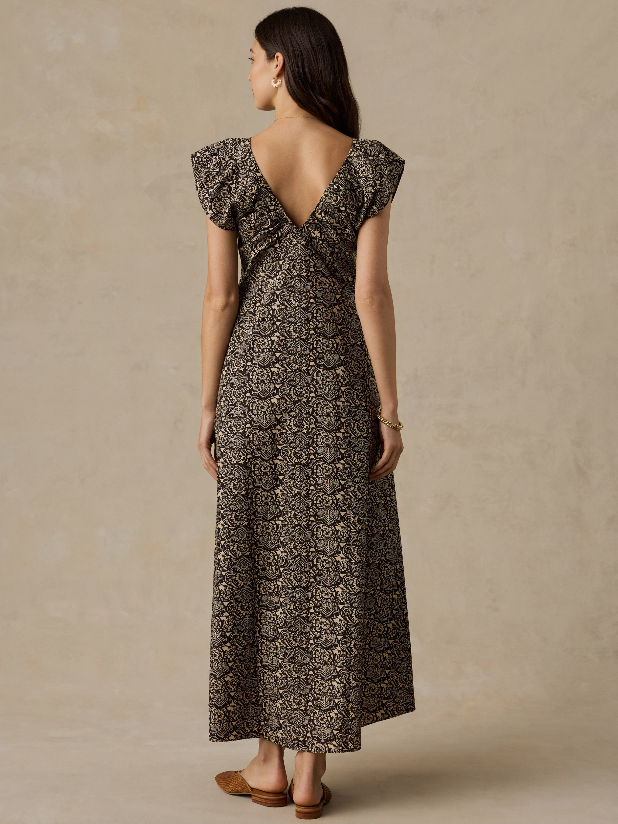 Coastal Poplin Noa Dress - Night Bloom