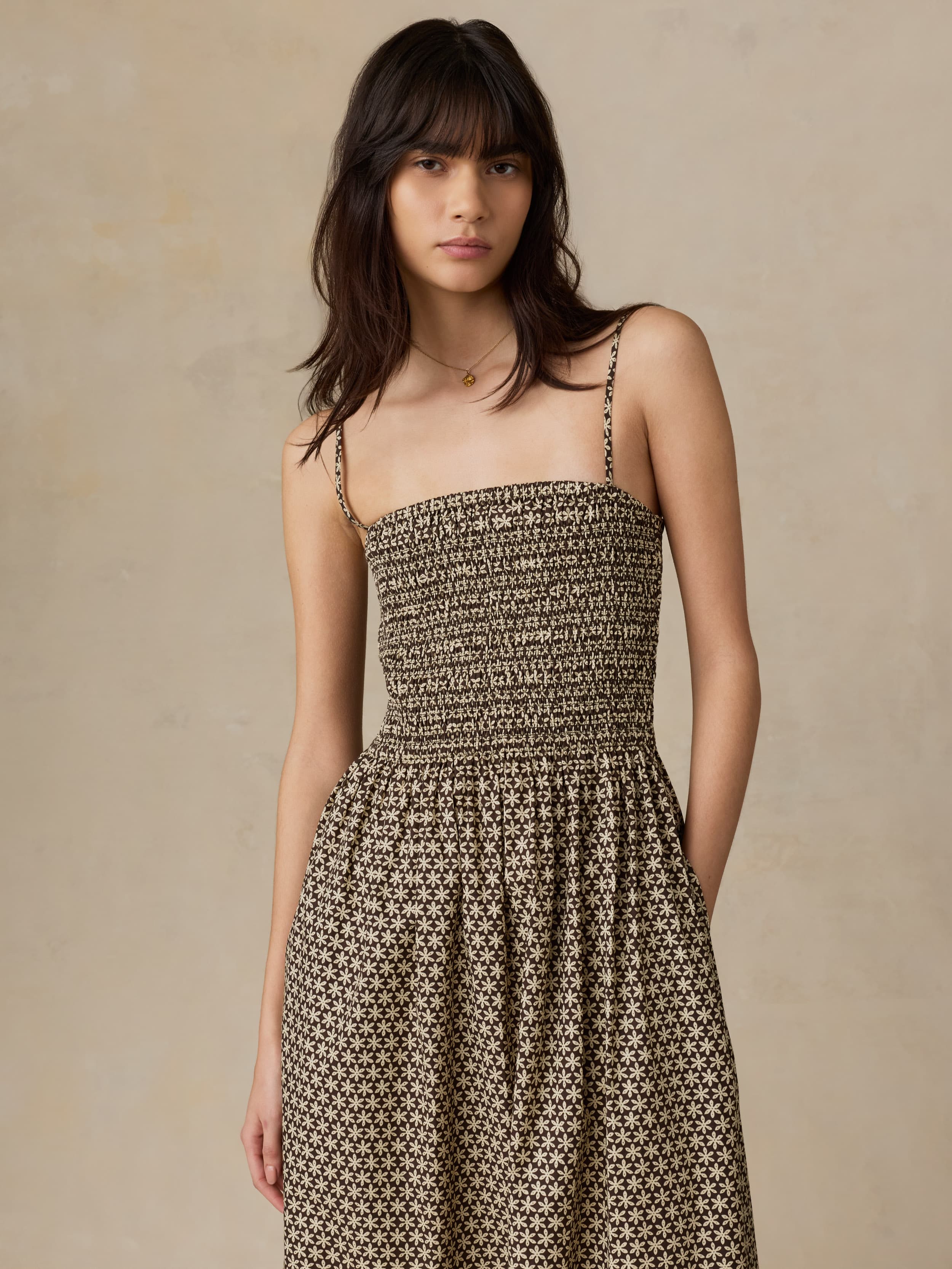 Coastal Poplin Lucia Dress - Bloom Trail Floral