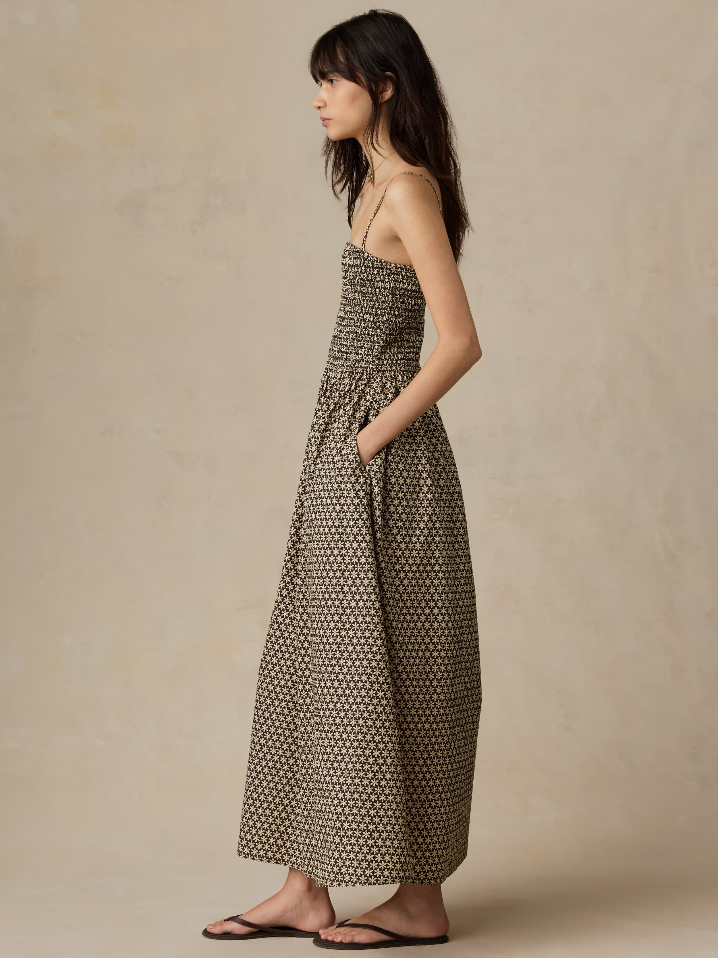 Coastal Poplin Lucia Dress - Bloom Trail Floral