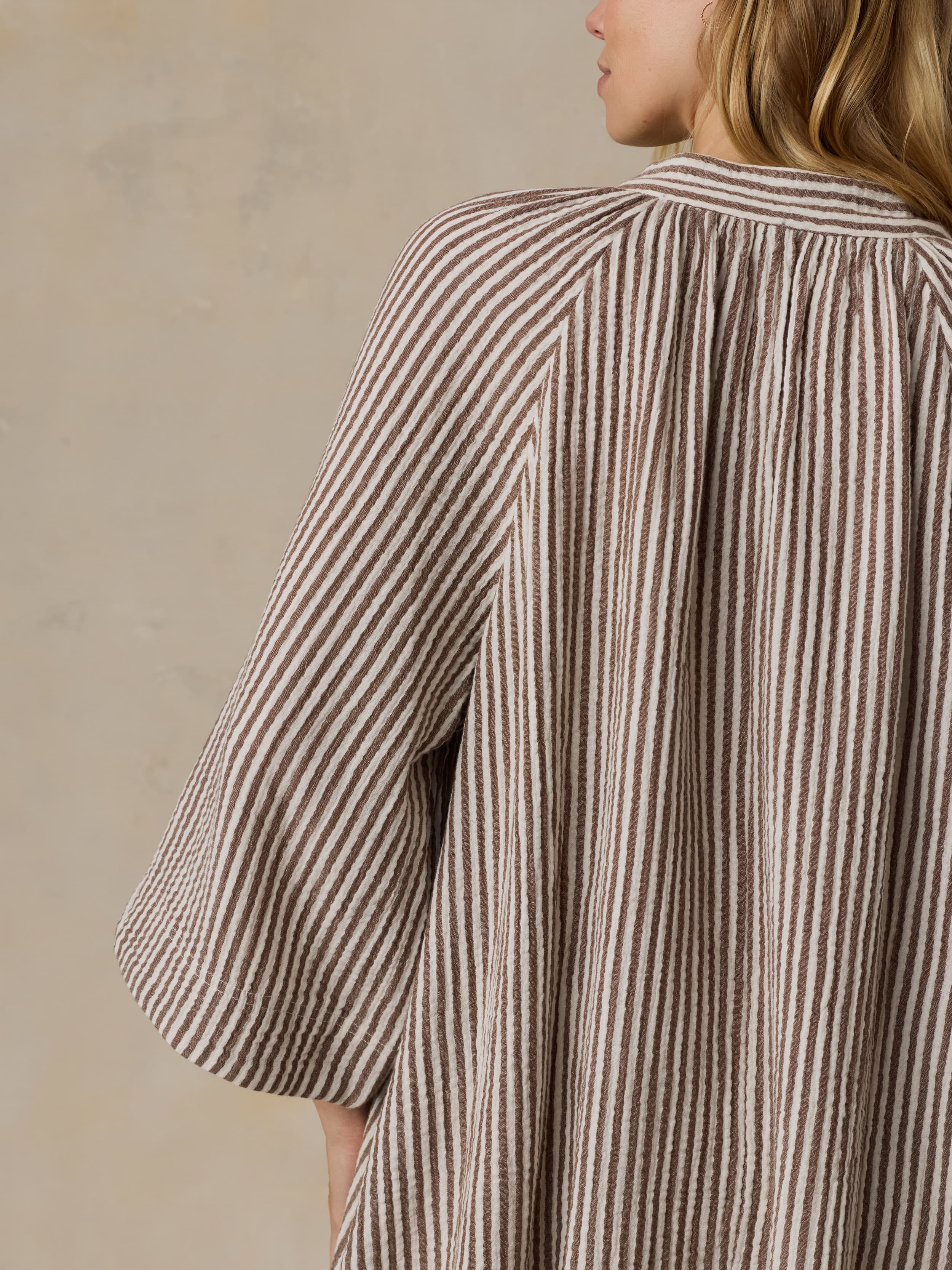 Dune Cotton Gauze Mina Dress - Mocha Mist