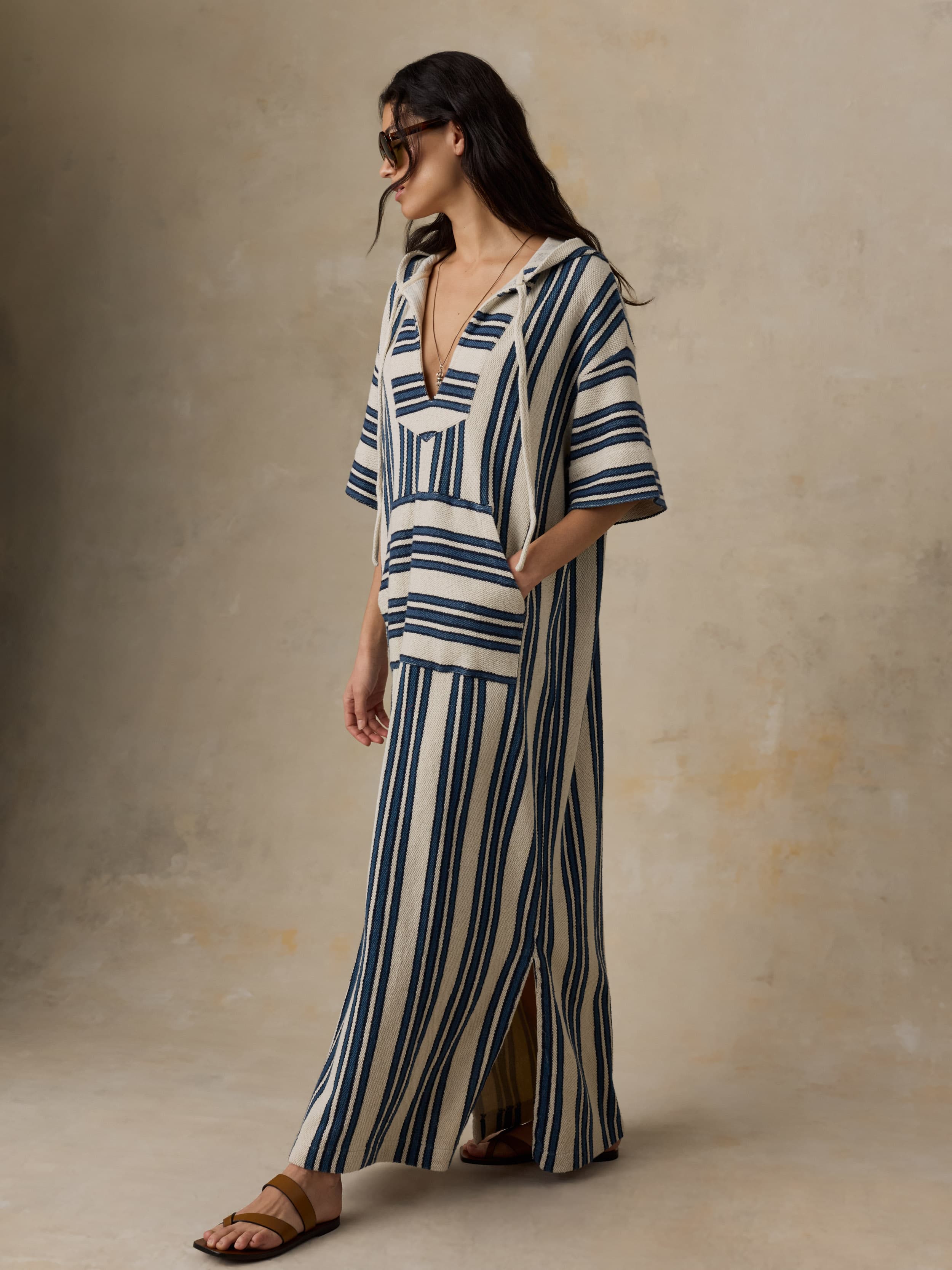 Baja Maxi Dress - Kingfisher Stripe