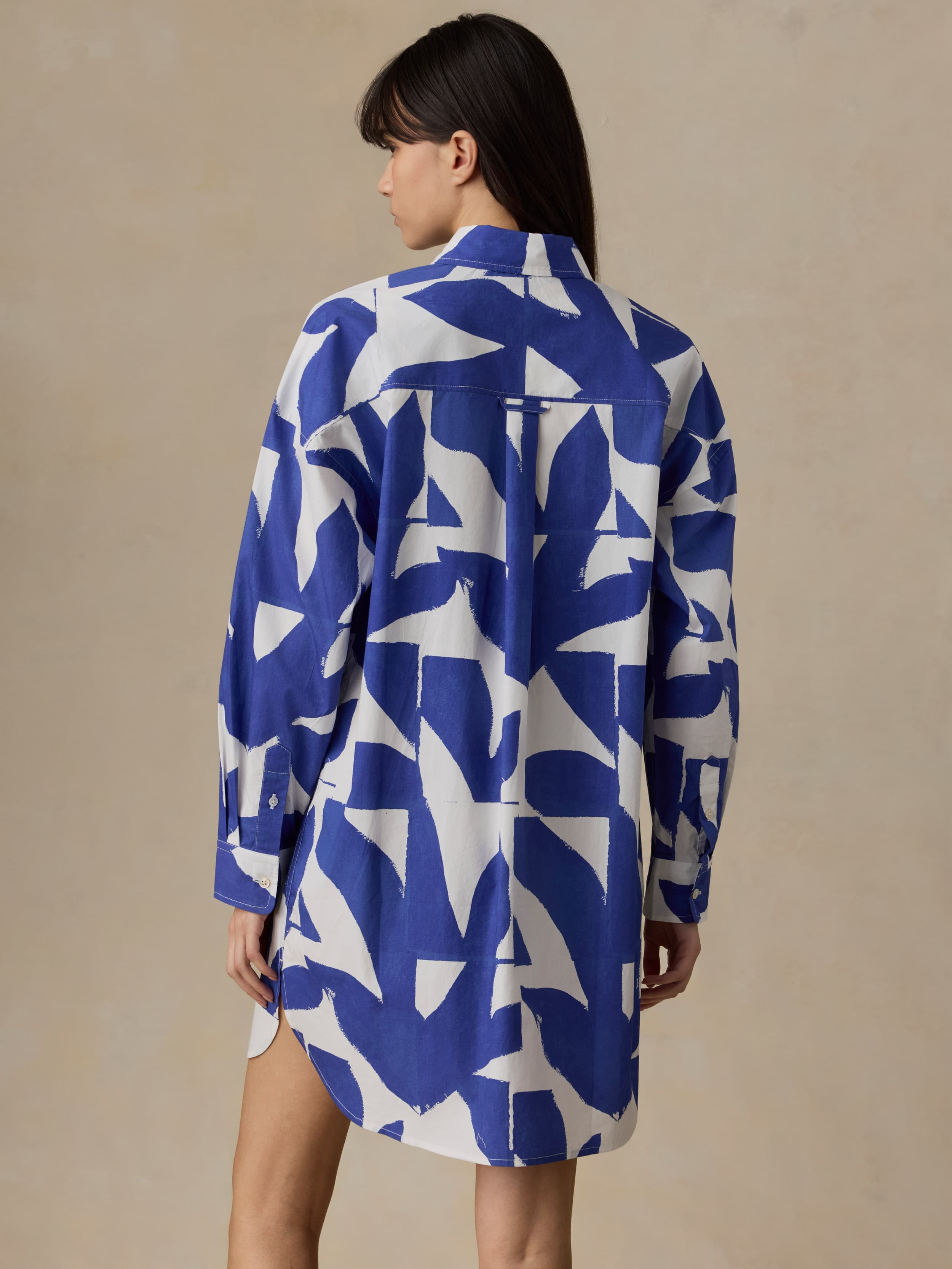 Coastal Poplin Kova Shirtdress - Summer Leaf