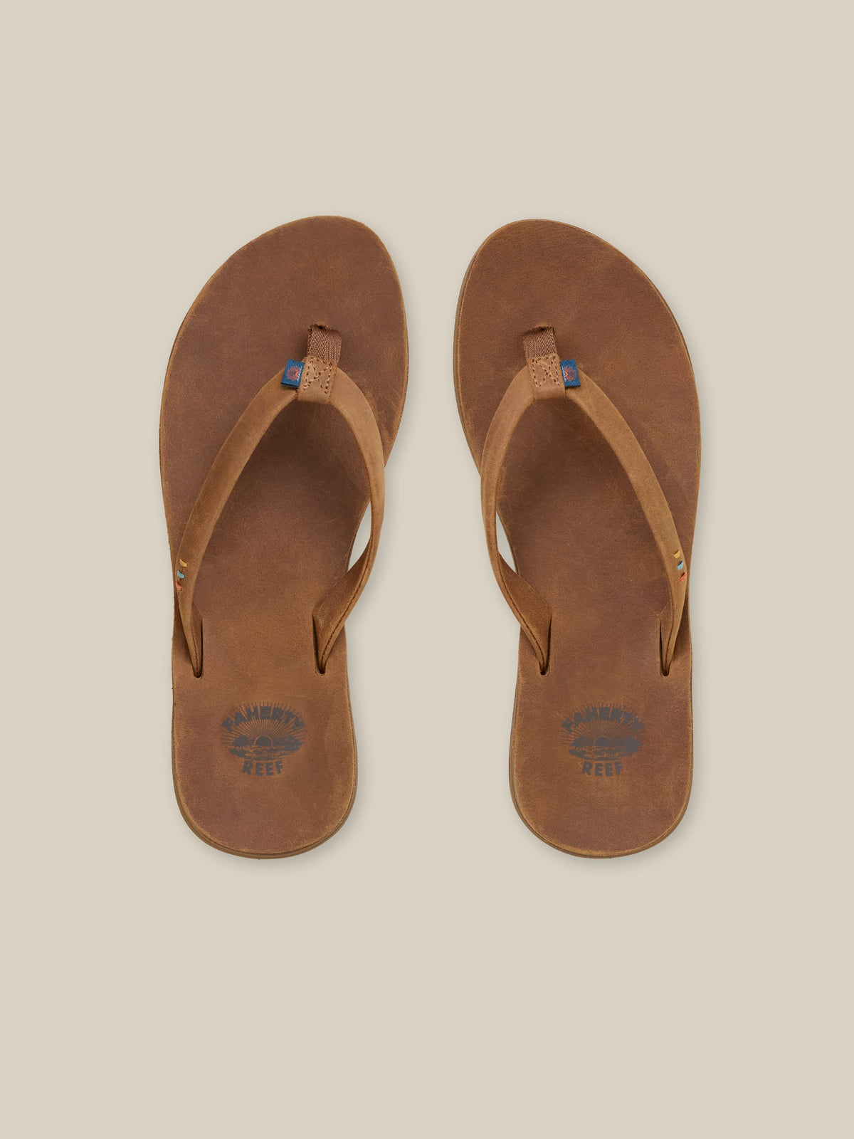 Faherty X REEF Ojai Slim Flip Flop - Dark Brown