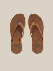Faherty X REEF Ojai Slim Flip Flop - Dark Brown
